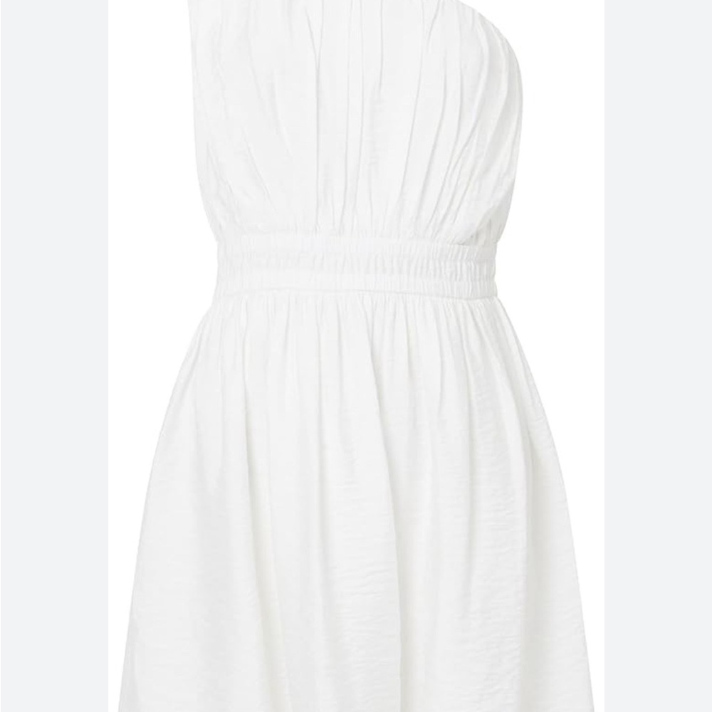 Elegant White One-Shoulder Dress